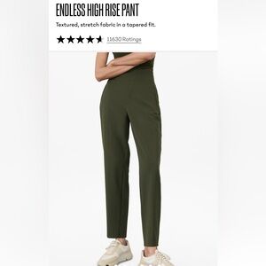 Athleta Green Straight Leg Tailored Pants